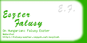 eszter falusy business card